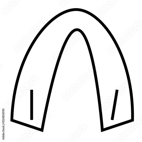 首にかけたタオルのアイコン