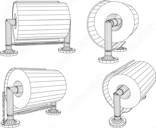 vector illustration of tissue holder design for modern bathroom