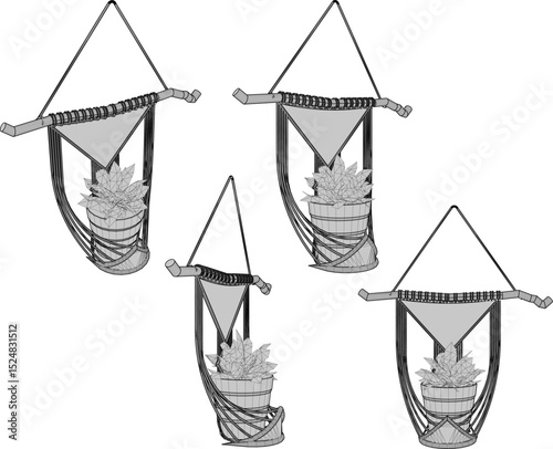 vector illustration of traditional ethnic ornament wall decoration design