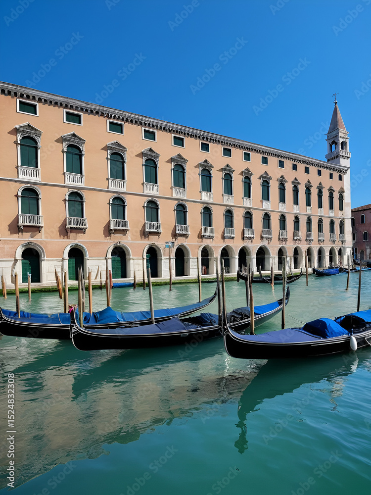 Fototapeta premium Venice, Arsenal, Large Dock (Darsena Grande) built in 1104
