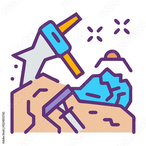 Mineral Extraction Digging Icon
