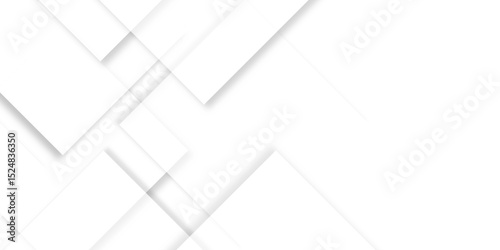 Abstract background seamless with lines and technology square triangle geometric texture background. White geometric minimal and rectangle shape banner design. Modern background used about technology.