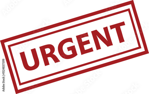 Red Urgent Stamp - Emphasizing Importance, Urgency, and Immediate Attention Needed Now.