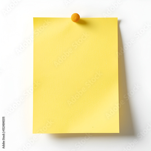 yellow blank sticky post note paper with shadow isolated from white background high resolution png