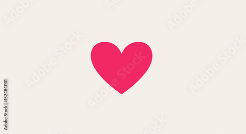 Vibrant Pink Heart Shape Graphic Design Element