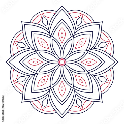mandala, mandala design, mandala design idea, mandala design vector, mandala sample Isolated flower mandala in vector. Round line pattern. Vintage monochrome element for coloring pages and design	