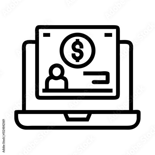 Freelance & Productivity icon Containing work online, remote work, freelancer, laptop, home office, client meeting, self-employed, graphic designer and Solid,line, silhouette, vector icons collection.