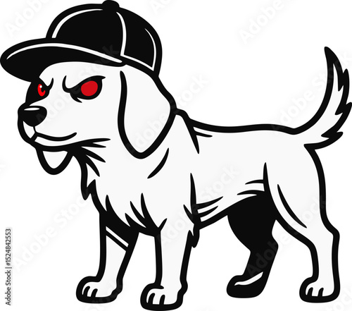 Red-Eyed Pup – The Streetwise Dog in a Cap