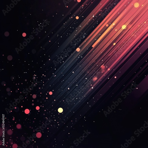 Abstract streaks of light and bokeh in dark tones