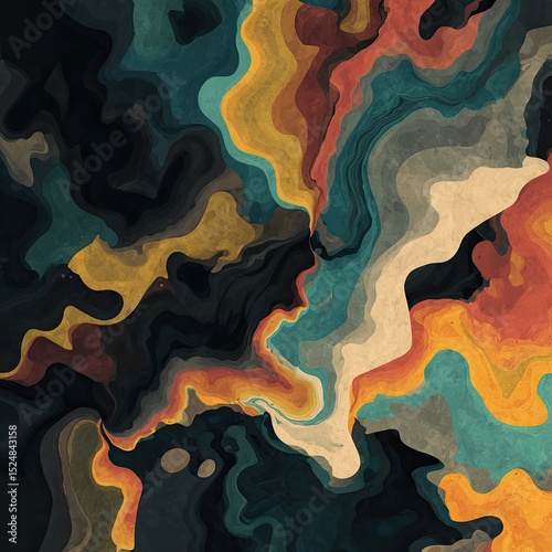 Abstract swirling pattern in earthy tones (1)