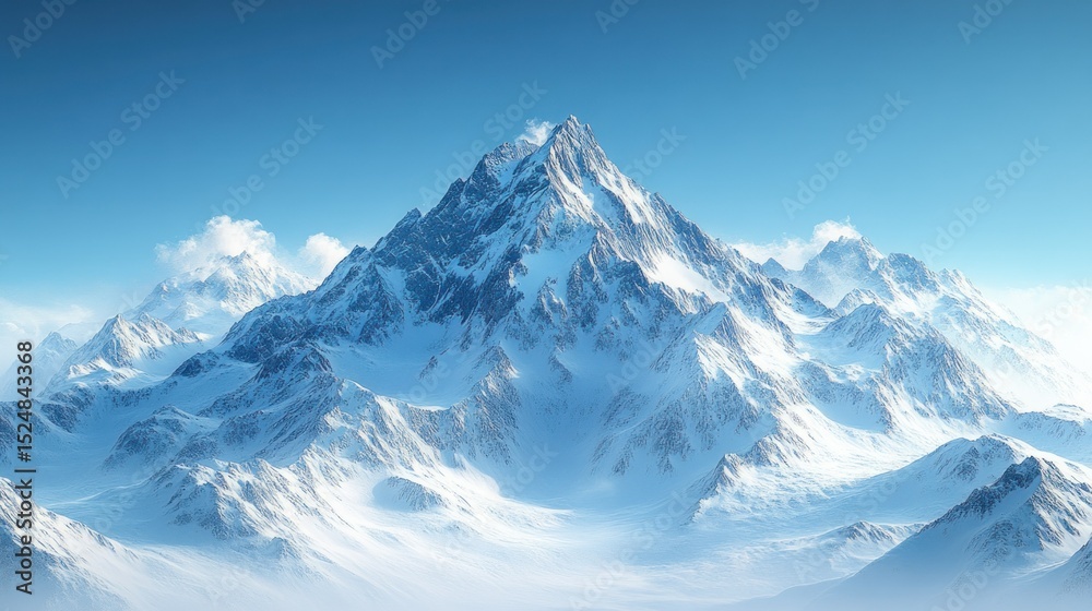 Obraz premium Majestic snowy mountain range