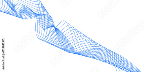 Abstract blue background with a glowing abstract waves. Abstract wave element for design. Digital frequency track equalizer, Futuristic background design. Long exposure, Light painting photography.