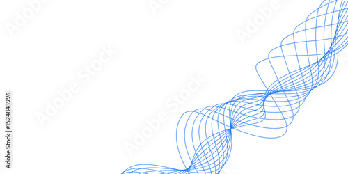 Abstract blue background with a glowing abstract waves. Abstract wave element for design. Digital frequency track equalizer, Futuristic background design. Long exposure, Light painting photography.