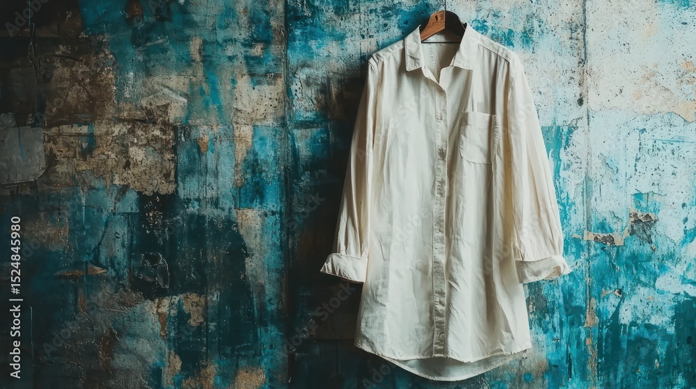 Naklejka premium Shirtdress - A dress styled like a button-down shirt, often cinched at the waist.