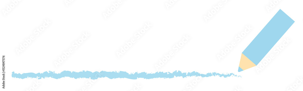 Obraz premium 青色、鉛筆、色鉛筆