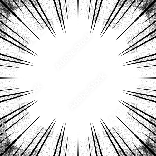 a common effect of speed lines or explosion lines used in comics and manga to display