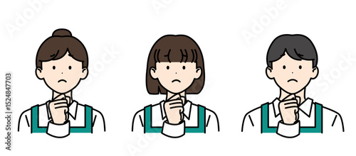 店員さん_3点セット_悩む