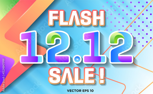 12.12 discount flash sale background. end of year sale. december shopping.