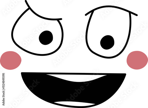 Happy eyes illustration.