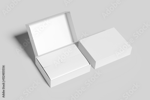 Blank mailing box mock-up 