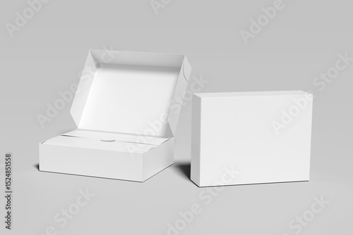 Blank mailing box mock-up 