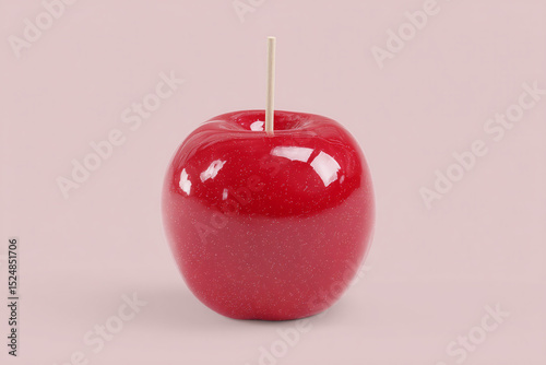 Japanese candy apples in glossy red