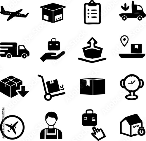 Collections of icon shipping, logistics, customer, Delivery, service, refunds, Tracking Order and more