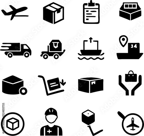 Collections of icon shipping, logistics, customer, Delivery, service, refunds, Tracking Order and more