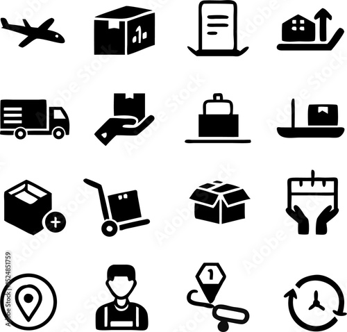 Collections of icon shipping, logistics, customer, Delivery, service, refunds, Tracking Order and more