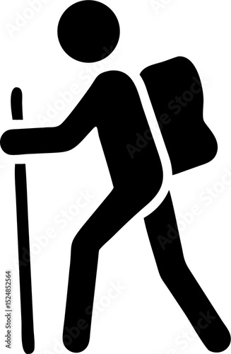 Hiking vector icons, illustration isolated sign symbol
