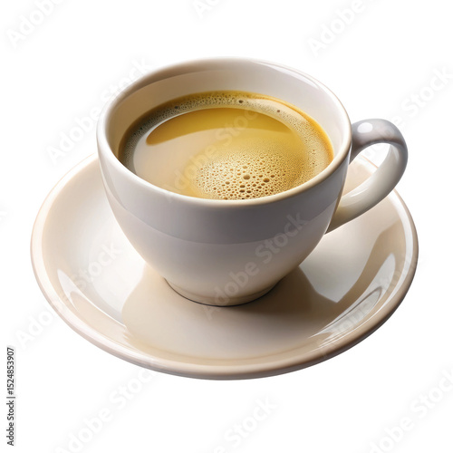 cup of coffee on white background