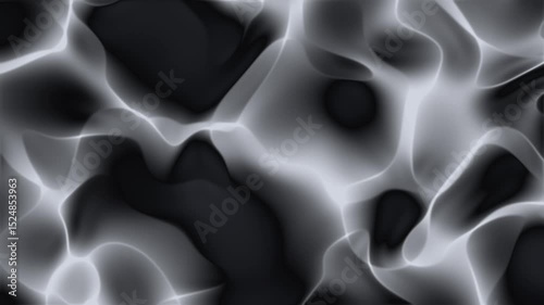 Abstract black and white design suitable for interior decor, posters, or digital backgrounds. Geometric shapes create a modern and sleek look.