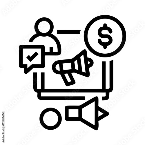 Sales team icon set. Sales department, salesperson, prospect, conversion, sales report, marketing, funnel, lead generation, sales pitch and Solid, line vector icons collection