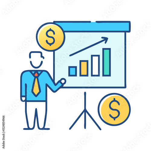 Sales team icon set. Sales department, salesperson, prospect, conversion, sales report, marketing, funnel, lead generation, sales pitch and Solid, line vector icons collection