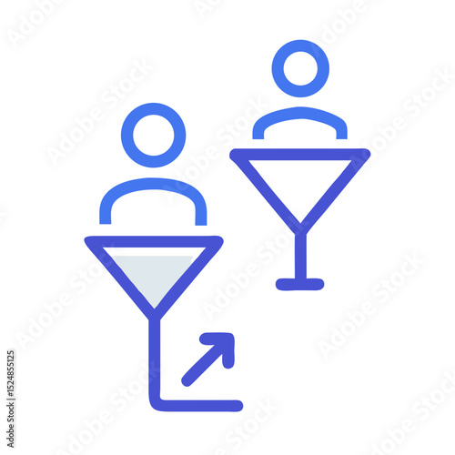 Sales team icon set. Sales department, salesperson, prospect, conversion, sales report, marketing, funnel, lead generation, sales pitch and Solid, line vector icons collection
