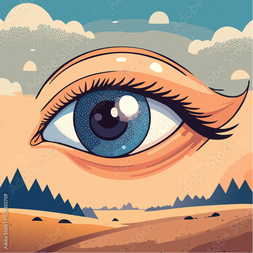 vector illustration of eye