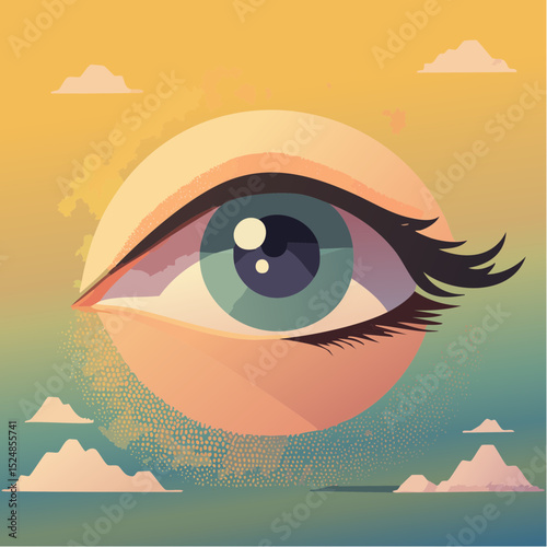 vector illustration of eye