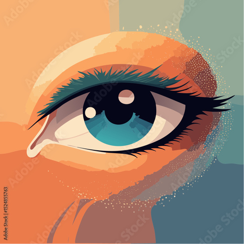 vector illustration of eye