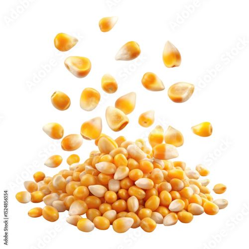 falling corn seeds