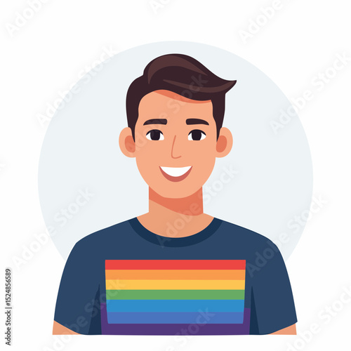 Happy Gay Man Pride Portrait