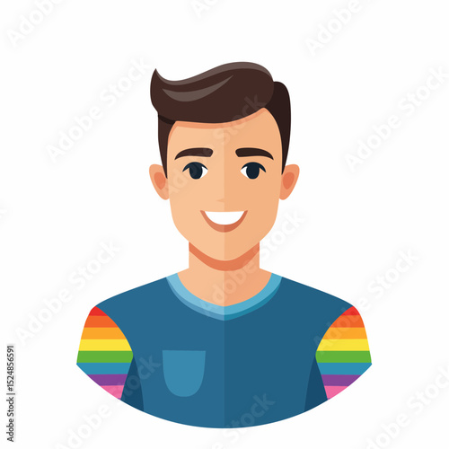 Happy Gay Man Pride Portrait