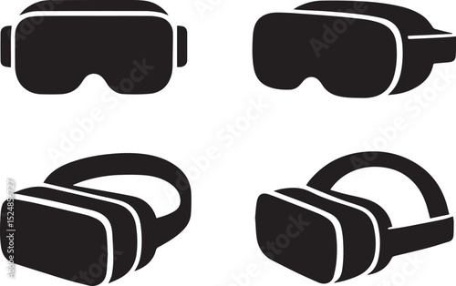 VR goggles set isolated vector illustration