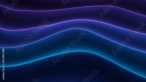 Wallpaper Mural Abstract neon light waves background in motion, illuminated glowing lines, digital art Torontodigital.ca