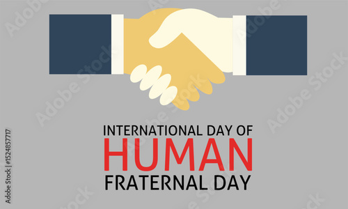 International Day of Human Fraternity. Suitable for banner, background, poster.
