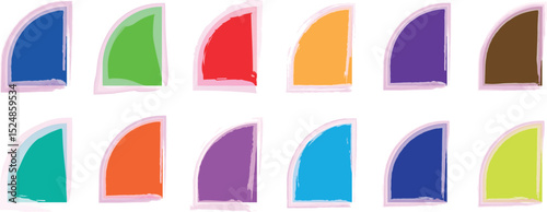 Elegant Collection of Scalloped Edge Frames: A Watercolor-Inspired Set of Hand-Drawn Wavy Outlines for Creative Design Projects