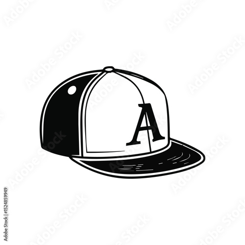 military cap on a white background