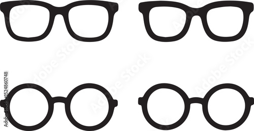Glasses frames set isolated vector illustration