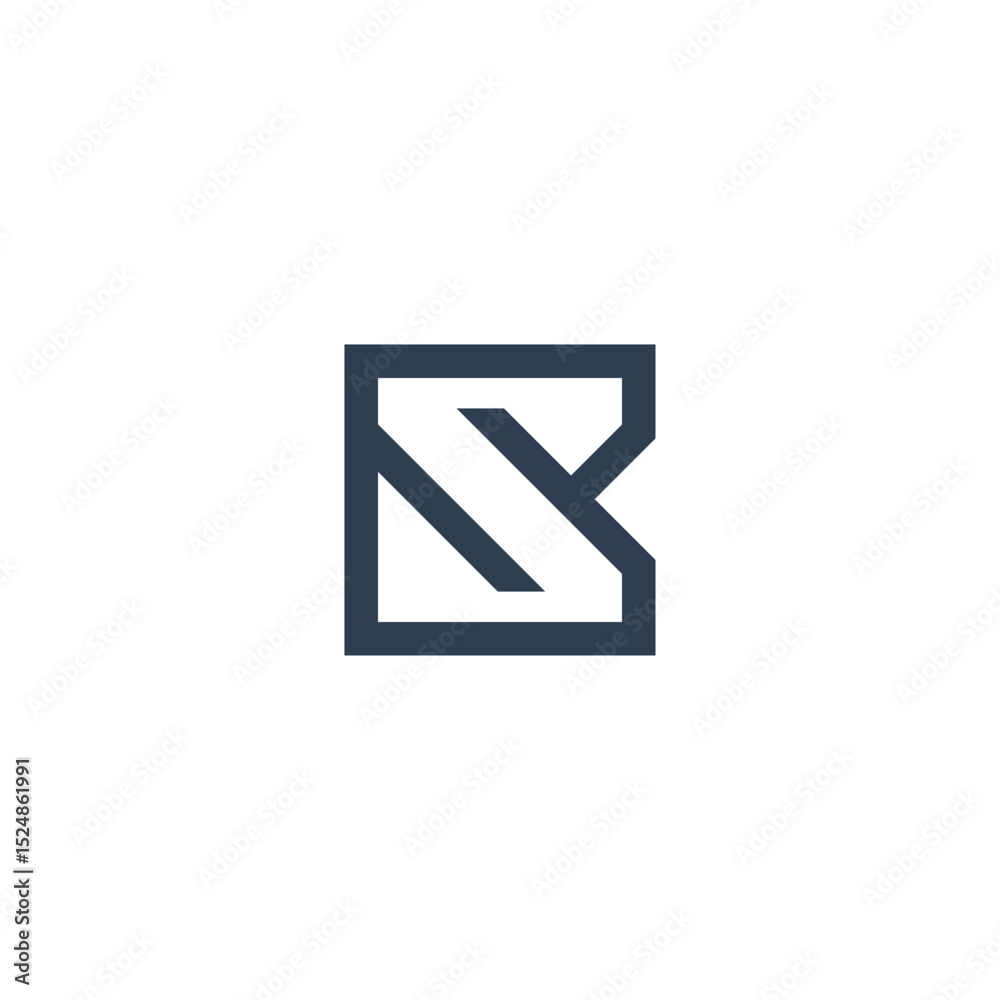 Letter Modern Monogram Style SB and BS Logo Letter Modern Monogram Style SB and BS Logo