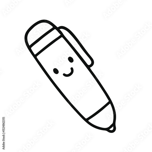Cute School Supplies Clipart Set | Kawaii Style Line Art for Teachers