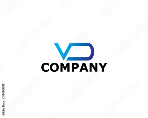 Logo Letter Initial V D For your Company Simple Vector